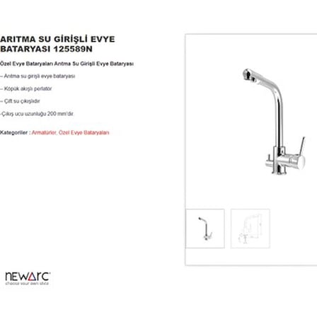 Krom Kaplama Mutfak Musluğu ile Lezzetli Su Arıtımı