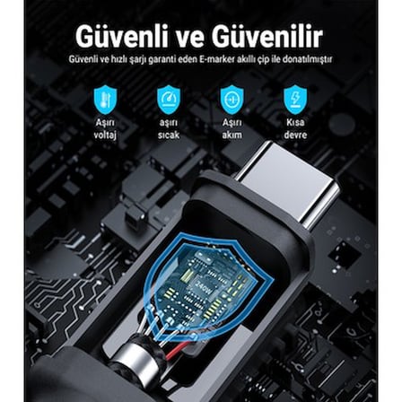 Acefast USB-C to USB-C 240W Güç Destekli - 40Gbps Video/ses iletimi - C1-09 (Acefast Türkiye