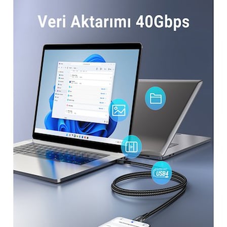 Acefast USB-C to USB-C 240W Güç Destekli - 40Gbps Video/ses iletimi - C1-09 (Acefast Türkiye