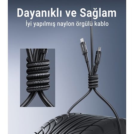 Acefast USB-C to USB-C 240W Güç Destekli - 40Gbps Video/ses iletimi - C1-09 (Acefast Türkiye