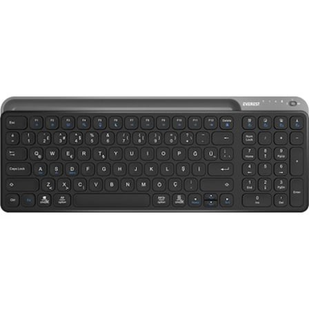 Everest KB-BT90 Siyah/gri Bluetooth+ 2.4ghz Telefon Tablet Standlı Şarjlı Q Mac/win/android/ıos