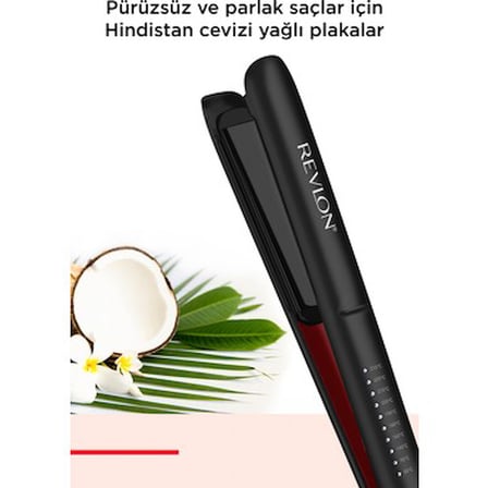 25 mm Seyahat Tipi Saç Düzleştirici, Hindistan Cevizi Yağı ile