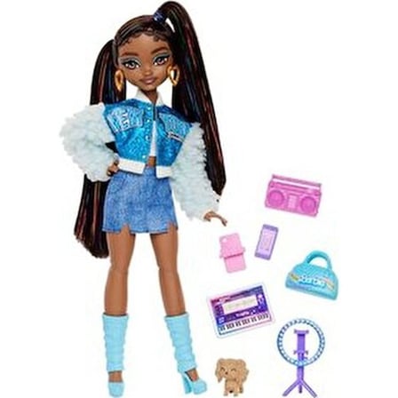 Renkli Desenli Barbie Bebek ile Eğlenceli Oyun Seti
