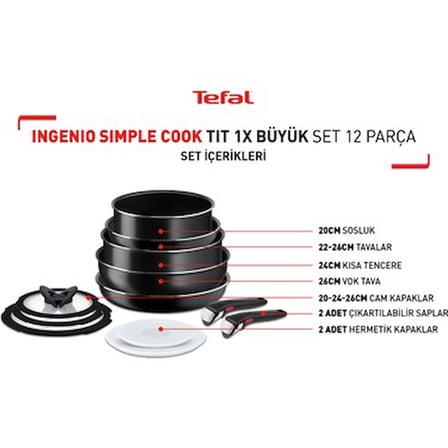 12 Parçalı Büyük Tava Tencere Seti, İndüksiyon Uyumlu