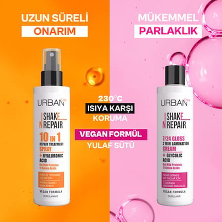 URBAN Care Shake N Repair 7/24 Glikolik Asit İçeren Gloss Laminasyon Parlaklık Etkili Durulanan