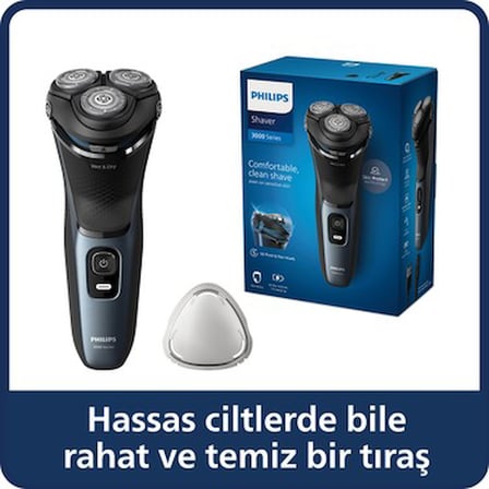 Islak & Kuru Tıraş Makinesi, 5 Yönde Dönen Başlıklarla Hassas Düzeltme