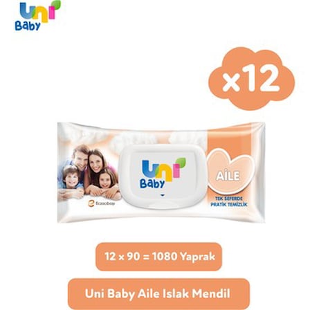 Aile Boyu Islak Mendil, 12x90 Paketinde Kullanım Kolaylığı