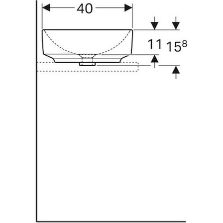 Geberit Variform Dikdörtgen Çanak Lavabo -
