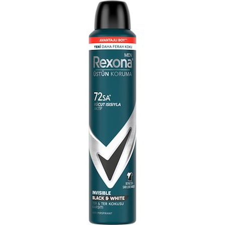 Rexona Men Erkek Sprey Deodorant Invisible Black&White 200