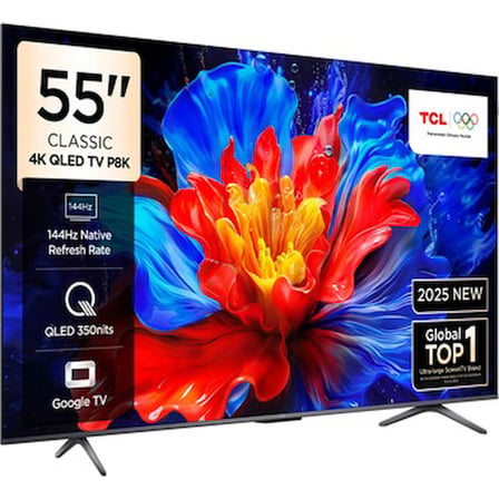TCL 55P8K 55'' 139 Ekran Uydu Alıcılı 4K Ultra HD QLED Google