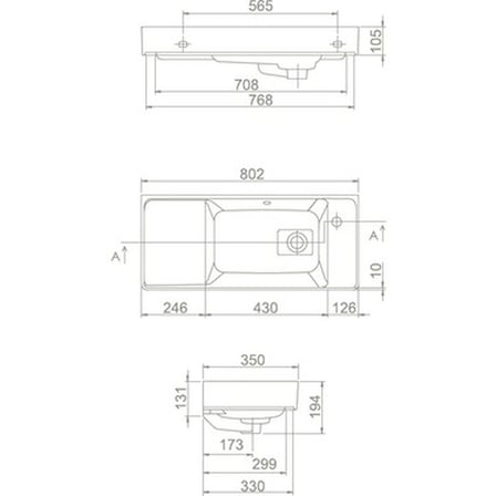 80x35 cm Etajerli Seramik ile Modern Tasarım