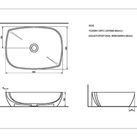 Deliksiz Oval Turuncu Lavabo 50 cm ile Şıklık