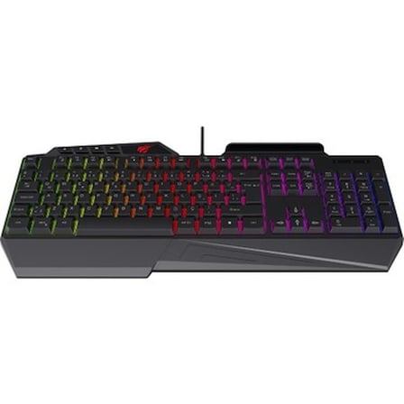 Havit Gamenote KB488L Rainbow Aydınlatmalı Oyuncu Klavyesi - Telefon Tutuculu - Türkçe