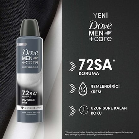 72 saat koruma sunan erkek deodorant, 150 ml