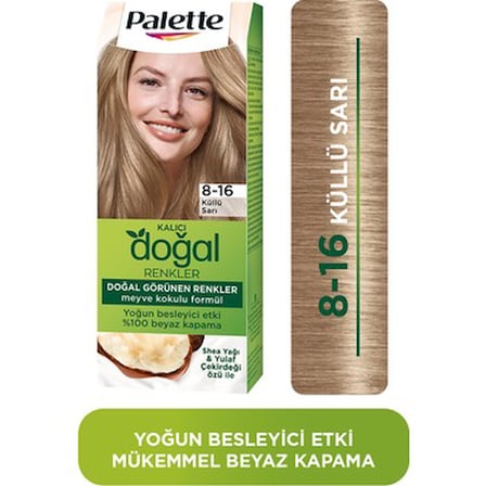 Küllü Sarı Renk Saç Boyası, 8/16 Renk Seçeneği ile Kalıcı