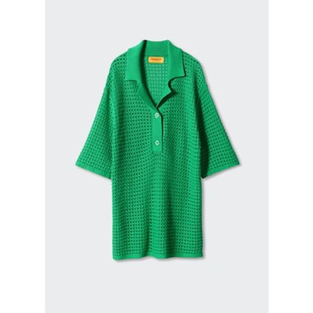 Mango Oversize Ajurlu Örme Polo Yaka