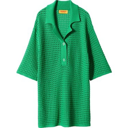 Mango Oversize Ajurlu Örme Polo Yaka