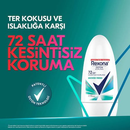 50 ml Kadın Roll On Deodorant, 72 Saat Kesintisiz Koruma Sağlar