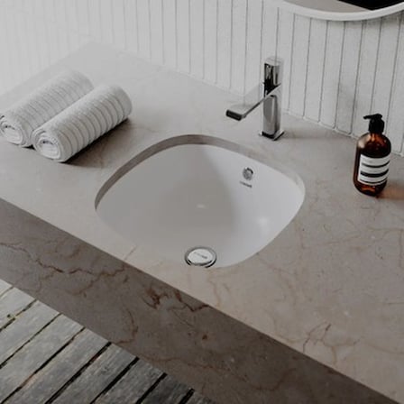 Creavit Solo Tezgah Altı Kare Lavabo 38 cm
