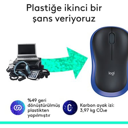 Kablosuz Mavi Mouse - Rahat Tasarım ve Kullanım Kolaylığı