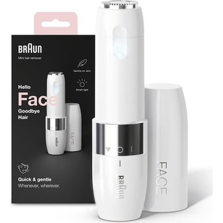 Braun Face FS1000 Mini Tüy Dökücü Kadın, Elektrikli Yüz Tüy Alma, Hızlı ve Kolay, Bıyık,