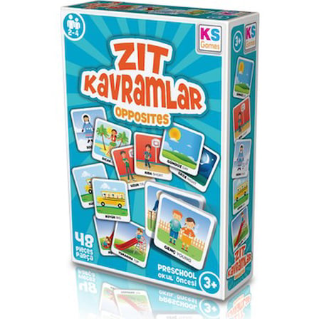 Zıt Kavramlar Eğitici Oyun Kartları