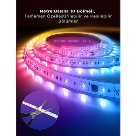 1 Metre Uzunlu LED Şerit Uzatma Kiti - Adaptör Dahil Değil