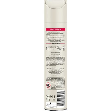 Taft Saç Spreyi Ultra Güçlü Tutuş Orta Sertlik 250 ml Keratin ve Phyto Keratin İçerikli Tüm Saç