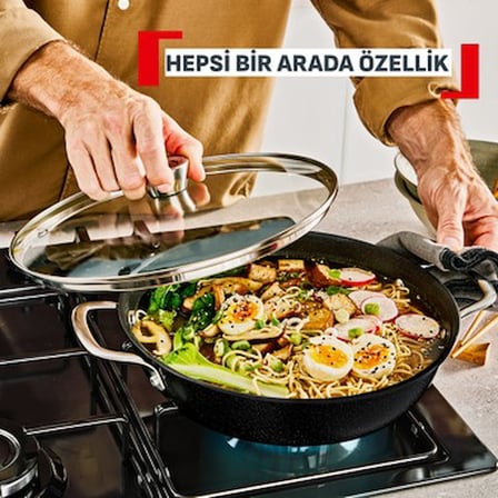28 cm Kızartma Tavası, Titanyum Kaplama ile Şık Tasarım