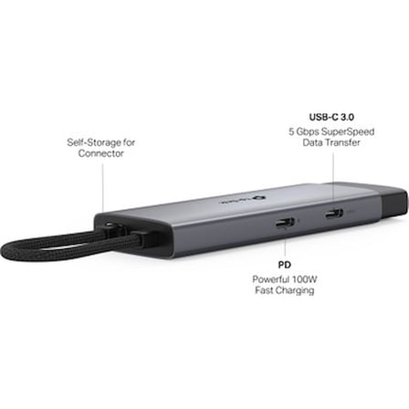USB-C 5-in-1 Hub, 4K HDMI ve Hızlı Şarj Özellikli