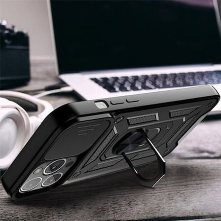 Sürgülü Yüzüklü Zırh Kılıf ile iPhone 14 Pro Max'i Koru
