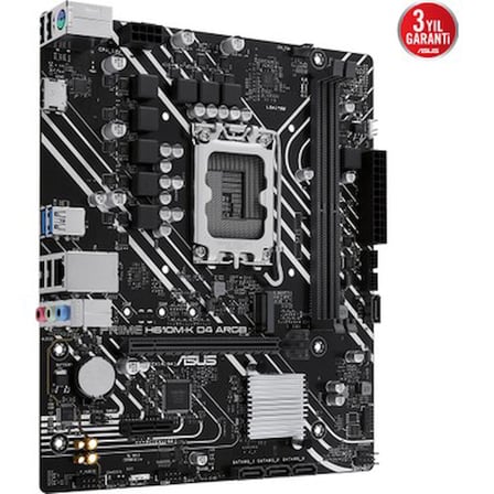 ASUS PRIME H610M-K D4 ARGB Intel H610 LGA1700 DDR4 3200 HDMI M2 USB3.2 AURA RGB