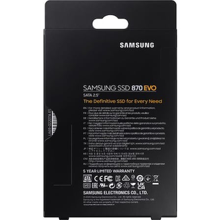 Samsung 2TB MZ-77E2T0BW 870 EVO SSD 2.5" SATA3 SSD 560-530