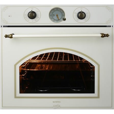 Kumtel Rustik Bej Emaye Ankastre Set ( LX-410BF - B66-SF2(AT)(4PRO) - Dp6-Rbg