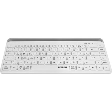 Everest KB-BT66 Beyaz 2.4g+Bt1+Bt2 Üçü Bir Arada 3 In 1 Q Kablosuz