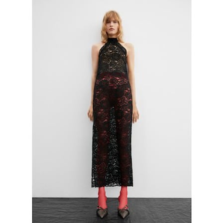 Mango Halter Yaka Dantel