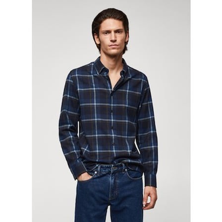 Mango Man Regular Fit Kareli Flanel