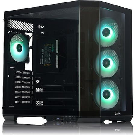 Temperli Cam Kasa ile 4x12cm ARGB Led Fanlı Oyuncu Kasası