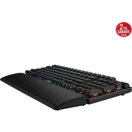 ASUS ROG STRIX SCOPE II 96 WL/RX RED/ABS/TR WIRELESS OYUN KLAVYESİ: ÜÇ MODLU BAĞLANTI, ROG RX OPTİK