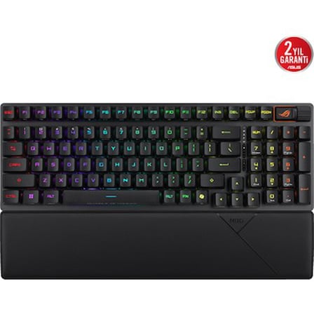 ASUS ROG STRIX SCOPE II 96 WL/RX RED/ABS/TR WIRELESS OYUN KLAVYESİ: ÜÇ MODLU BAĞLANTI, ROG RX OPTİK
