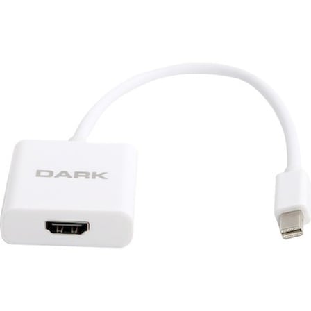 Dark Mini Display Port to HDMI (Dişi), 4K Çözünürlük, Tak Çalıştır, Beyaz Dönüştürücü