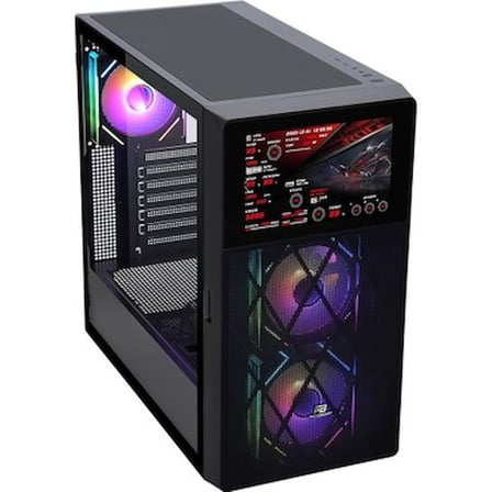 Siyah Kasa ile Aydınlatmalı USB 3.0 ATX LCD Panel