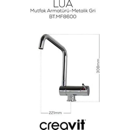 Creavit Pencere Önü Eviye Mutfak Bataryası