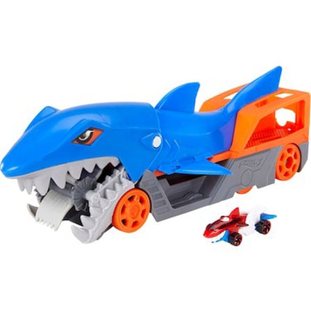 Köpek balığı taşıyıcı eğlenceli oyuncak arabanın seti - 3+ yaş