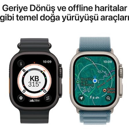 Natürel Titanyum Kasa ile Akıllı Saat, 49 mm Boyut