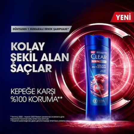Hızlı Stil Şampuanı - 350 ml, 2'si 1 Arada Kullanım