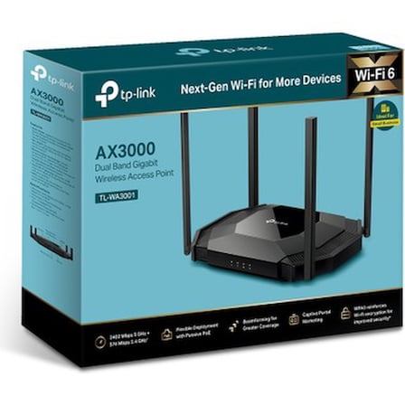 TP-Link TL-WA3001 | Dual-Band Wi-Fi 6 Access Point | AX3000 Mbps | Gigabit Portlu | Pasif PoE