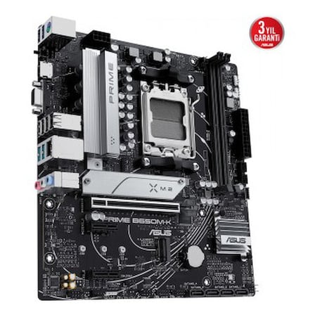 ASUS PRIME B650M-K AMD B650 AM5 DDR5 6400 DP Analog 2x M2 USB3.2 AURA RGB 2.5Gbit LAN