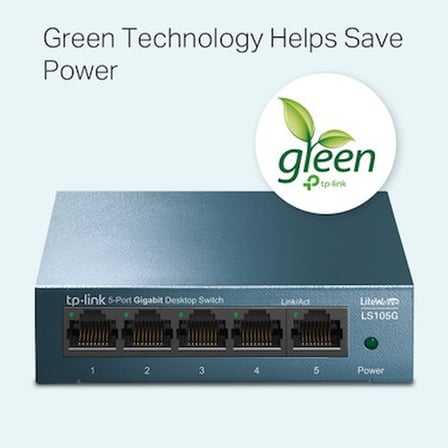 TP-Link LS105G 5 Port 10-100-1000 Mbps Switch Metal