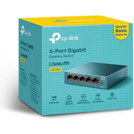 TP-Link LS105G 5 Port 10-100-1000 Mbps Switch Metal